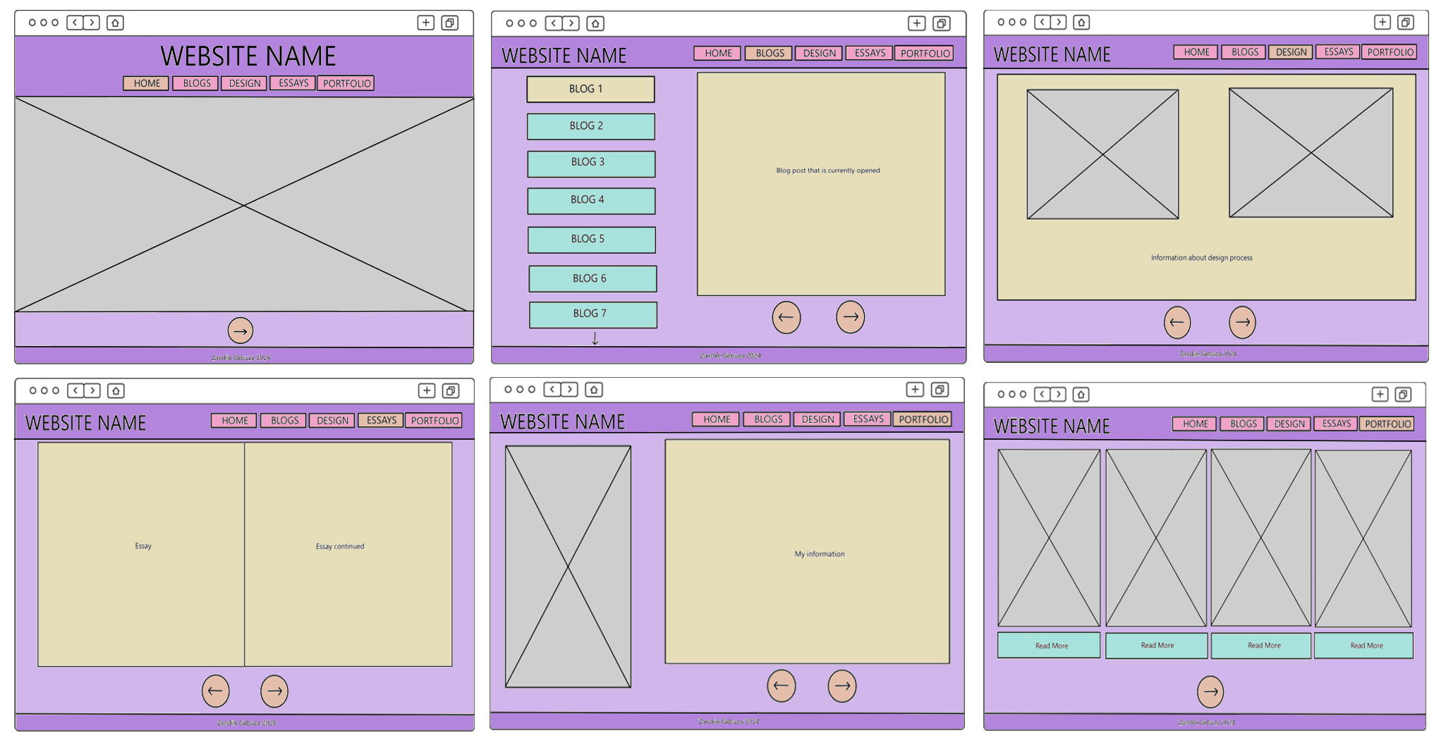 Final Sketches An image of my final sketches